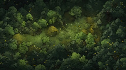 top down forest texture As comic - obrazy, fototapety, plakaty