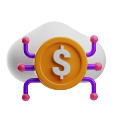 Contactless Pay Object Digital Currency 3D Illustration