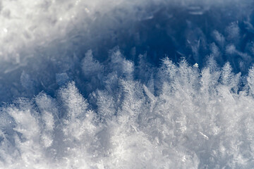 snow crystals on the austrian alps