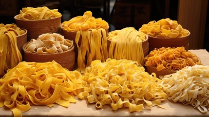 Raw Italian pasta.. Generative AI