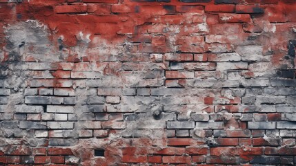 Red brick grunge background.. Generative AI