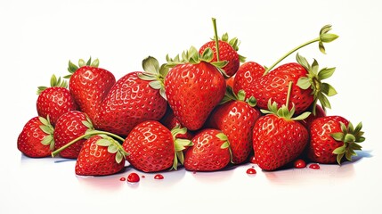 Strawberries close-up.. Generative AI