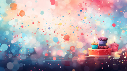 colorful background birthday - obrazy, fototapety, plakaty