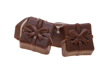 chocolate candies isolated