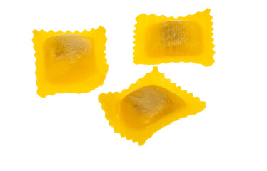 Italian ravioli isolated