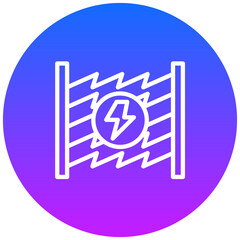 Fototapeta premium Electric Fence Icon
