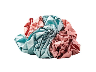 crumpled paper isolated on a transparent background