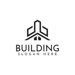 Building logo vector. Simple, minimalist and modern. Suitable for the construction, architecture and real estate industries.