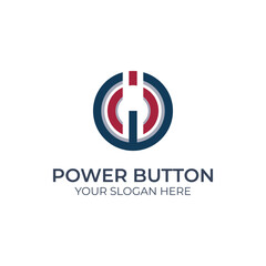 Power button logo vector. Simple and modern. Suitable for any business, especially related to logos.