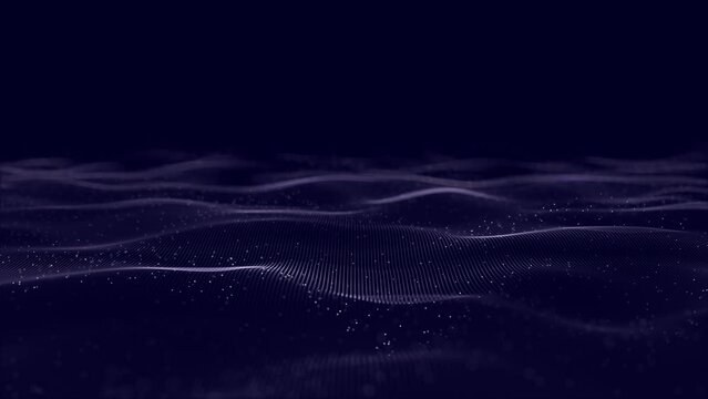 digital cyberpac particles wave animated 4k