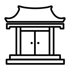 lunar new year icon. chinese gate icon