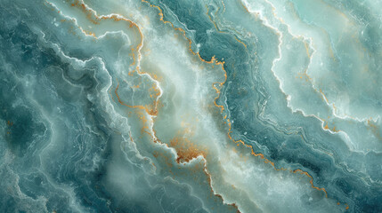 Fototapeta premium Elegant Emerald Marble with Golden Veins