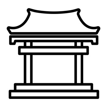 lunar new year icon. chinese gate icon