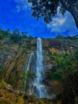 waterfall in the mountains