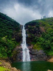 waterfall in the mountains