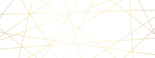 Seamless luxury geometric premium golden random chaotic lines on transparent background. Luxury banner presentation gold line vector, illustration.