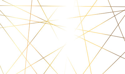 Seamless luxury geometric premium golden random chaotic lines on transparent background. Luxury banner presentation gold line vector, illustration. - obrazy, fototapety, plakaty