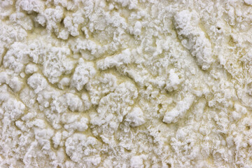 Rough Plaster Wall Covered in Winter Frost Texture Background