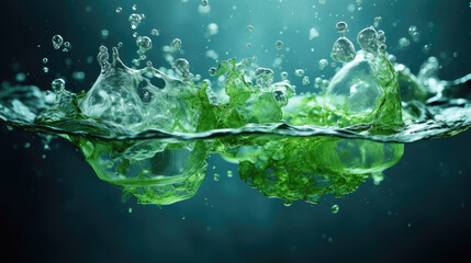 close up Green hydrogen production,
