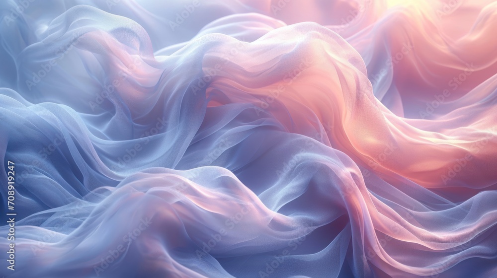 Poster a computer generated image of a blue and pink background with a white and pink swirl in the center o