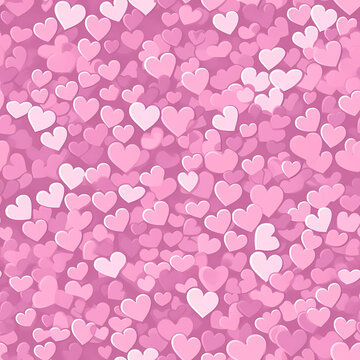 Seamless pink mini hearts pattern background.vector illustration.