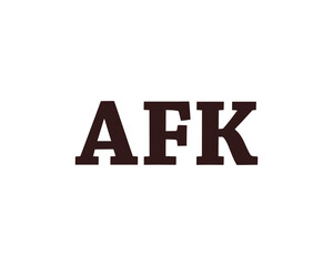 AFK LOGO DESIGN VECTOR TEMPLATE