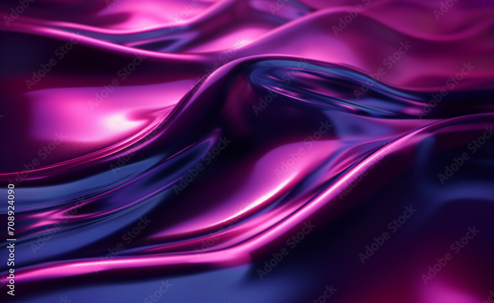 Aufkleber abstract fluid 3d render iridescent modern retro futuristic dynamic wave