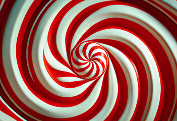 Fototapeta premium A swirling white and red cane background in the style of contemporary candy.