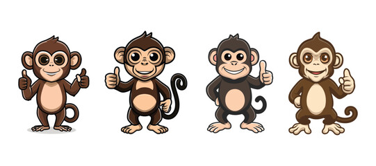 et of monkey giving thumbs up, illustration, ape thumbs up
