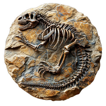 Fossil Isolated on Transparent or White Background, PNG