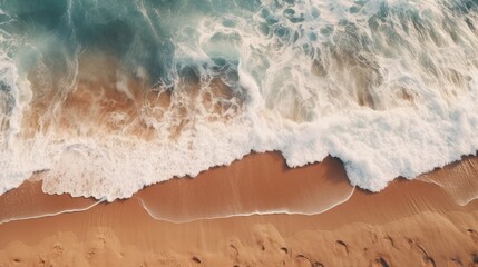 Fototapeta na wymiar Aerial View of Beach: A Breathtaking Perspective from Above the Sky