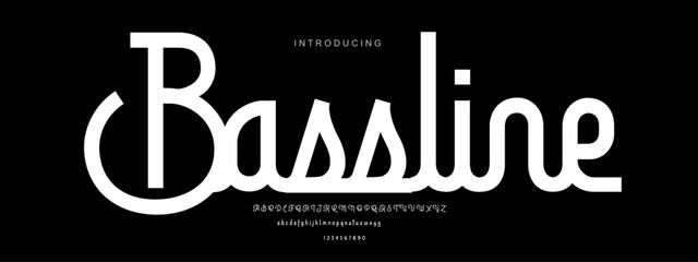 Fototapeta premium Alphabet font. Typography decorative elegant lettering for logo. vector illustration