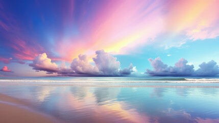 colors sky rainbow background illustration vibrant nature, beauty celestial, ethereal magical colors sky rainbow background