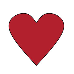 love icon red isolated on white background