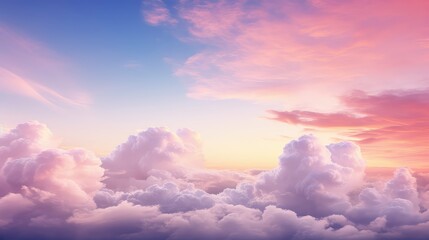 peaceful fluffy sky background illustration ethereal dreamy, celestial heaven, soft tranquil peaceful fluffy sky background