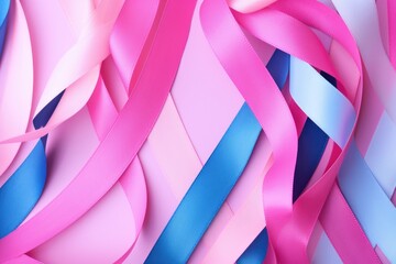 colorful ribbons, World cancer day, National cancer survivor day, world autism awareness day