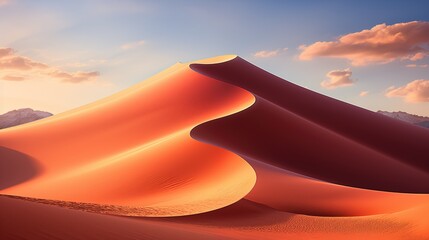 Minimalism Sahara Sand Dune illusrtration generated with AI - 708929893