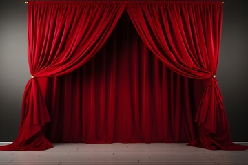 Red Stage Curtain