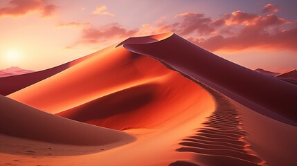 Minimalism Sahara Sand Dune illusrtration generated with AI