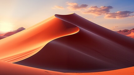 Minimalism Sahara Sand Dune illusrtration generated with AI - 708930011