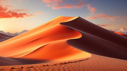 Minimalism Sahara Sand Dune illusrtration generated with AI - 708930024