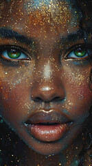 AI Generated Portrait - African-American Elegance