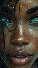 AI Generated Portrait - African-American Elegance