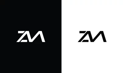 Foto op Aluminium Abstract initial letter ZM logo design template © Abu