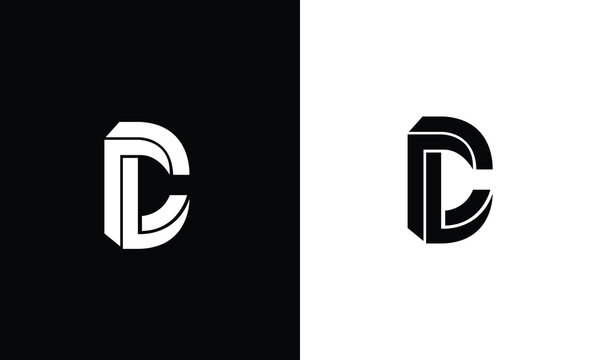 DC letter logo design alphabet, creative design.