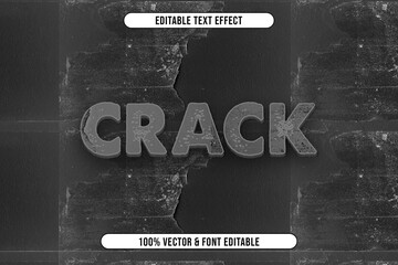 Concrete text effect design for construction and hard objects that can be edited