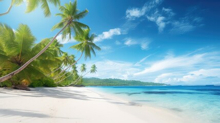 ocean beach summer background illustration vacation paradise, tropical seashells, palm shells ocean beach summer background