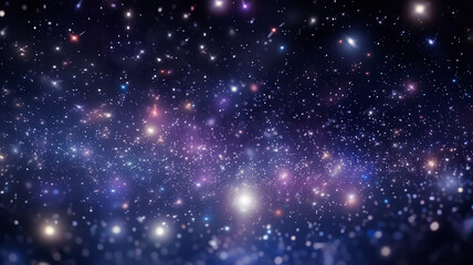 Naklejka premium stars in the universe with blue