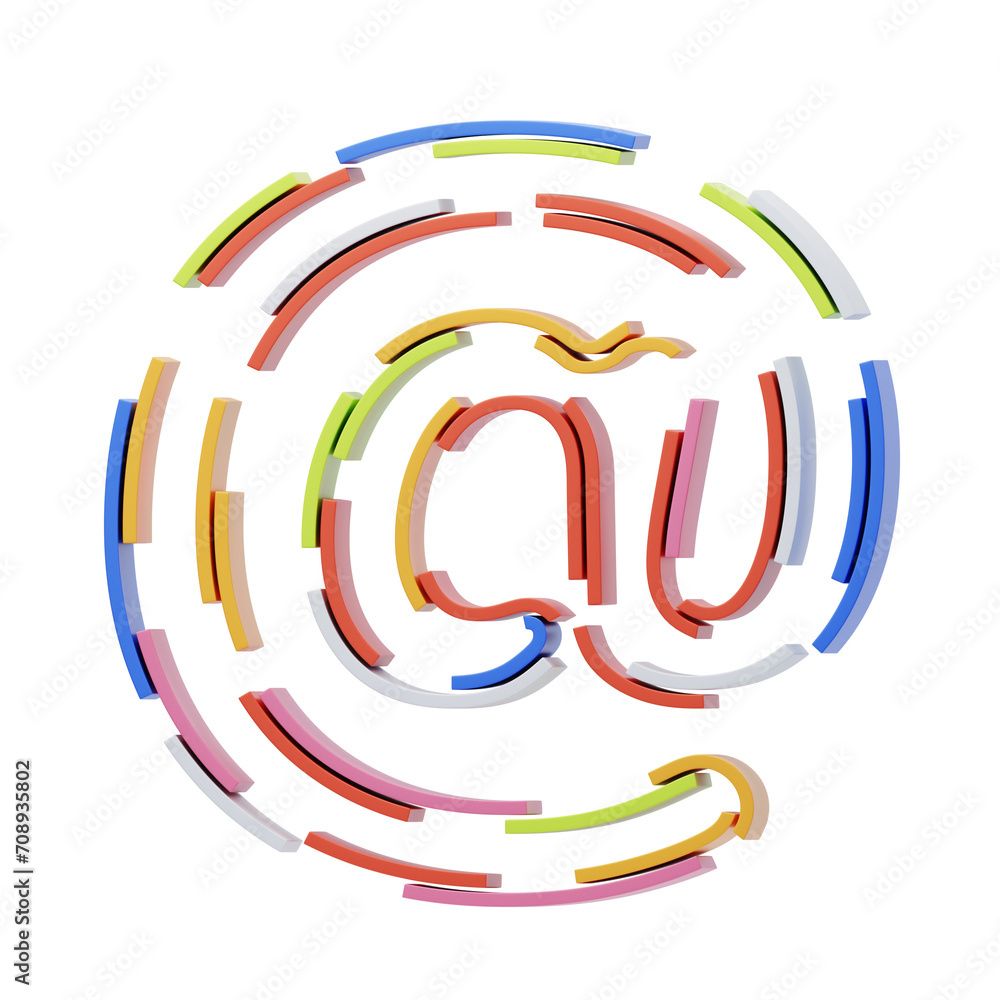 Fototapete add sign symbol 3d shape parallel lines text. 3d illustration, 3d element, 3d rendering. 3d visualiz