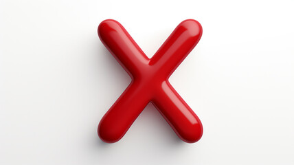 Fototapeta premium a red x marker on white background